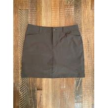Eddie Bauer Womens Active Stretch Fit Skort Mini Skirt Charcoal Gray