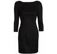 Diane Von Furstenberg Dvf Little Black Dress Womens Size 8 Bodycon
