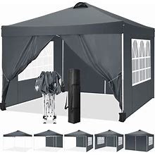 Pop Up Canopy 10x10ft Outdoor Party Tent Awning Gazebowith Removable