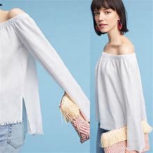 Anthropologie Tops | Anthropologie Cloth & Stone Off The Shoulder Top | Color: White | Size: M