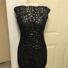 Adian Mattox Dresses | Aidan Mattox Beaded Dress | Color: Black/Silver | Size: 0