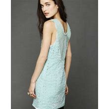 Free People Danced To Pieces Velvet And Beaded Shift Mini Dress Size