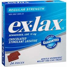 Ex-Lax Chocolated Stimulant Laxative 24 Count, Pk36