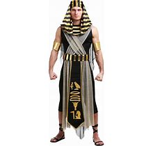 All Powerful Pharaoh Costume For Men | Adult | Mens | Black/Orange | S | FUN Costumes