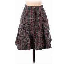 ASOS Casual Skirt: Red Grid Bottoms - Women's Size 4 Tall