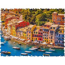 UNIDRAGON Wooden Puzzle Jigsaw, Best Gift For Adults And Kids, Unique Shape Jigsaw Pieces Nature Italian Riviera