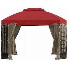 Garden Winds Terrace Gazebo Replacement Canopy Top Cover ONLY, Metal In Red | 40 H X 144 W X 120 D In | Wayfair 77Ee7a6d533b8149235ac3da4e4a2ad9