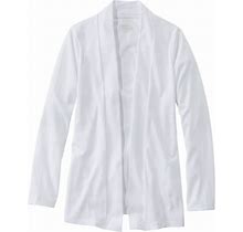 Women's Pima Cotton Open Cardigan Sweater, With Pockets White Medium | L.L.Bean