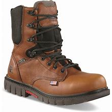 Rocky Men's Worksmart USA 8 Inch Waterproof Safety Toe Work Boots, 9.5 2E, Brown
