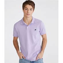Aeropostale Mens' Eco A87 Logo Pique Polo - Light Purple - Size XL - Cotton - Teen Fashion & Clothing - Shop Spring Styles