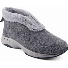Easy Spirit Treepose Women's Faux-Fur Slipper Boots, Size: 9, Light Grey