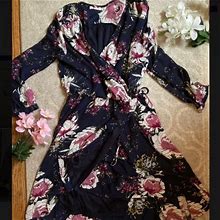 Maurices Dresses | Floral Wrap Dress- Never Worn | Color: Blue/Purple | Size: Xs