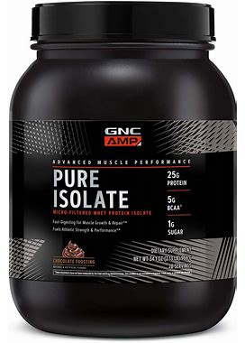 GNC AMP Pure Isolate Whey Protein - Chocolate Frosting (28 Servings)