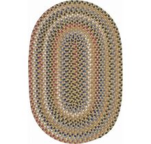 Colonial Mills Wayland Handmade Farmhouse Multicolor Braided Oval Rug - 8X11 - Natural