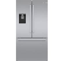 Bosch Counter-Depth 500 Series 21.6-Cu Ft Smart French Door Refrigerator With Ice Maker, Water And Ice Dispenser (Stainless Steel) ENERGY STAR