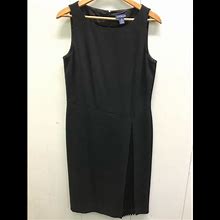 Ann Taylor Dresses | Ann Taylor Pleated Black Dress Size 12 Lining (P34 | Color: Black | Size: 12