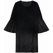 Alfani Womens Foil Velvet A-Line Dress