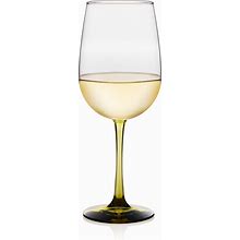 Libbey Vina Olive Stemmed Wine Glasses, Set Of 6