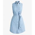 J. Crew Factory Dresses | Jcrew Petite Chambray Sleeveless Shirtdress - Petite 4 | Color: Blue | Size: 4P