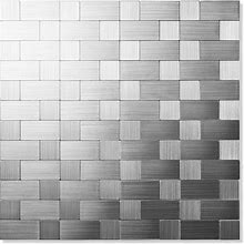 Yipscazo Peel And Stick Tile Backsplashes, Stainless Steel Stick On Wall Tiles For Kitchen (Sample)