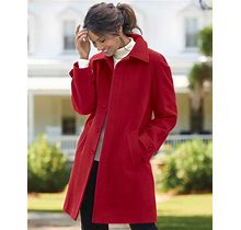 Appleseeds Women's Wool Balmacaan Coat - Red - 3X - Womens