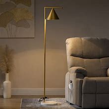 HOMCOM Modern Floor Lamps For Living Room, Standing Lamp For Bedroom With Adjustable Head (Bulb Not Included)