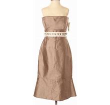 Lela Rose Dresses | Euc Lela Rose Strapless Fit And Flare Belted Dress | Color: Tan | Size: 8