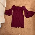 Venus Dresses | Venus Plum Off Shoulder Bell Sleeve Dress | Color: Purple | Size: 10