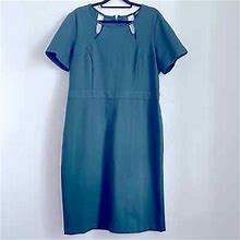 Long Tall Sally Short Sleeve Cutout Neck Sheath Dress Sz 16