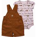 Carhartt Baby-Girls Short-Sleeve Bodysuit Shortall Setinfant-And-Toddler-Clothing-Sets