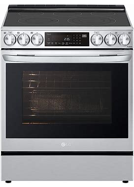 LG - 6.3 Cu. Ft. Slide-In Electric True Convection Range With Easyclean And Air Fry - Stainless Steel