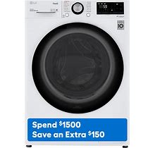 LG 2.4-Cu Ft Capacity White Ventless All-In-One Washer/Dryer Combo Stainless Steel | WM3555HWA