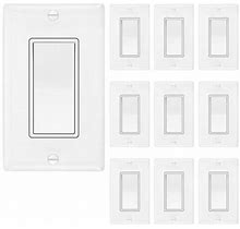 Maxxima 3-Way/Single Pole Decorative Wall Light Switch - 15A On/Off Soft Touch Rocker White Paddle Wall Switch Replacement Perfect For Household Lighting Wall Plates Included - 10 Pack