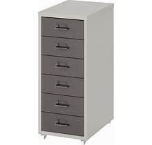 IKEA - HELMER Drawer Unit On Casters, Dark Gray/Light Gray, 11X27 1/8 "