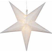 30" LED Aurora Superstar TM Fold-Flat White 5 Point Star Light, Outdoo