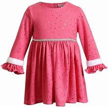 Youngland Dresses | Youngland Baby Toddler Girl Knit Ruffled Dress - Fuchisa Size 18 Mo 24 Mo 2T Nwt | Color: Pink | Size: Various