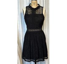 Maurices Womens Blk Stretch Lace Sleeveless Dress Sz M Pre-Owned