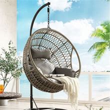 Patio Swing Chair With Stand -37"Dia X 77"H