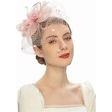 Cizoe Fascinator Hats For Women Tea Party Headband Kentucky Derby Wedding Flower Mesh Veil Fascinator