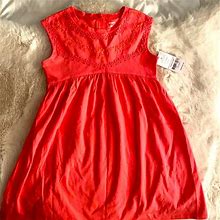 Carter's Dresses | Nwt Carters Girls Coral Embroidered Dress | Color: Orange | Size: 5Tg