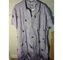 Elisabeth Liz Claiborne Dress Size 18 Womens Purple Butterfly NWT