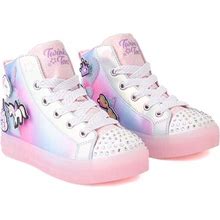 Skechers Twinkle Toes Shuffle Brights Patch 'N' Play Sneaker - Little Kid - Aqua / Multicolor