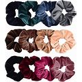 Whaline 12 Pack Hair Scrunchies Premium Velvet Scrunchy Elastic Hair Bands For Girls, Women Hair Accessories (12 Colors)