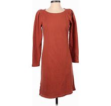 Ann Taylor LOFT Outlet Casual Dress - Sweater Dress: Burgundy Solid Dresses - Women's Size 0 Petite