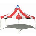 Tentandtable High Peak Frame Outdoor Canopy Tent, Red White And Blue Hex, 10 ft X 10 ft X 10