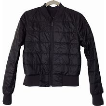 Lululemon Jacket Coat Womens Active Puffer Logo Reversible Black Pockets Sm