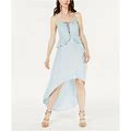 GUESS Chambray High-Low A-Line Dress M