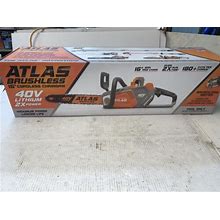 Atlas Chainsaw 40V Battery Powered 16 in. Bar Brushless Motor Tool Only. 0038