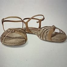 Castaner Shoes | Castaner Sandals Espadrille Style, Silver/Tan Sz39 | Color: Tan | Size: 9
