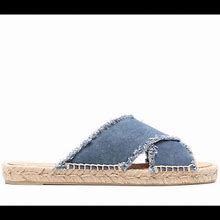 Castaner Shoes | Castaner Flat Espadrilles Canvas Sandals Denim Size 36 (6) | Color: Blue | Size: 6